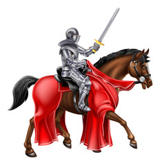 Fototapeta premium Horseback Knight
