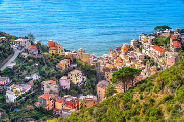 Naklejka premium Riomaggiore, Cinque Terre National Park, Liguria, Italy