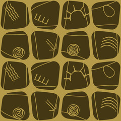 seamless pattern with symbols of Australian aboriginal art for your design