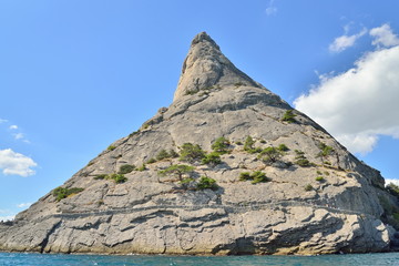 Вид с моря на тропу Голицына на поб