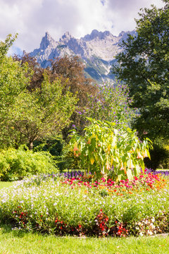Park in the village of Mittenwald