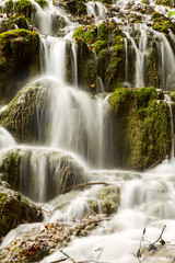 waterfall in deep forest in Plitvice national park