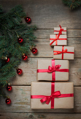 Christmas background with decorations