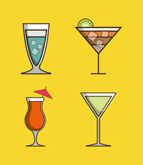 Coktail bar drink icon vector illustration graphic design