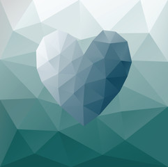 Fototapeta premium Low poly heart