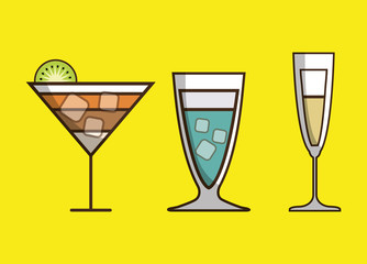 Coktail bar drink icon vector illustration graphic design
