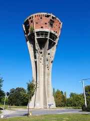 Obraz premium Damaged water tower in Vukovar, Croatia