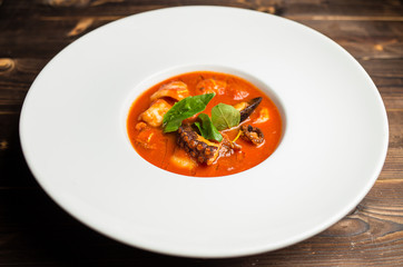Soup with seafood