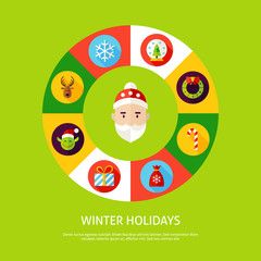Fototapeta premium Winter Holidays Infographic Concept