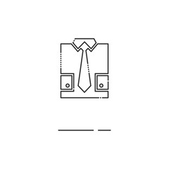 Shirt and tie thin line icon. Mbe minimalism style