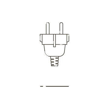 Plug thin line icon. Mbe minimalism style
