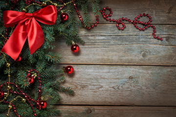 Christmas background with decorations