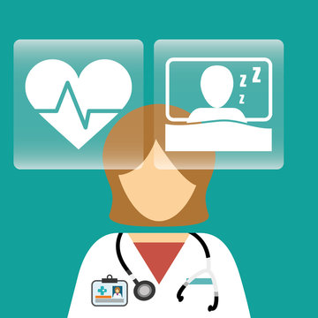 Doctor medical service icon vector illustration graphic design