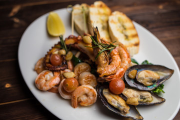 large plate of seafood