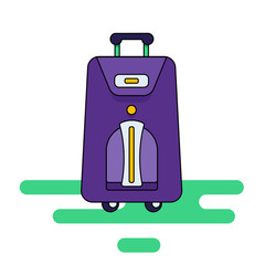 Bag with wheels, isolated on a white background