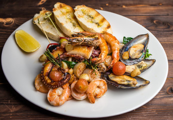 large plate of seafood