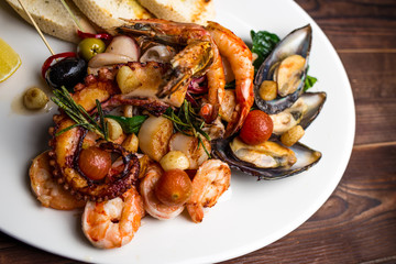 large plate of seafood