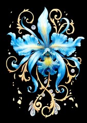 Blue orchid - 126828888