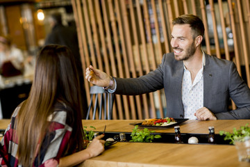 Couple in the restaurant