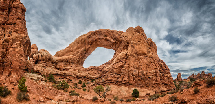 Fototapeta North Window Arch in Arches National Monument, Utah