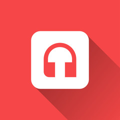 headphone icon. flat style