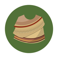 poncho latino accesorie icon vector illustration graphic design