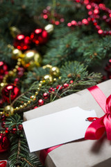 Christmas background with decorations