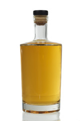 Bottle Whiskey Over White Background