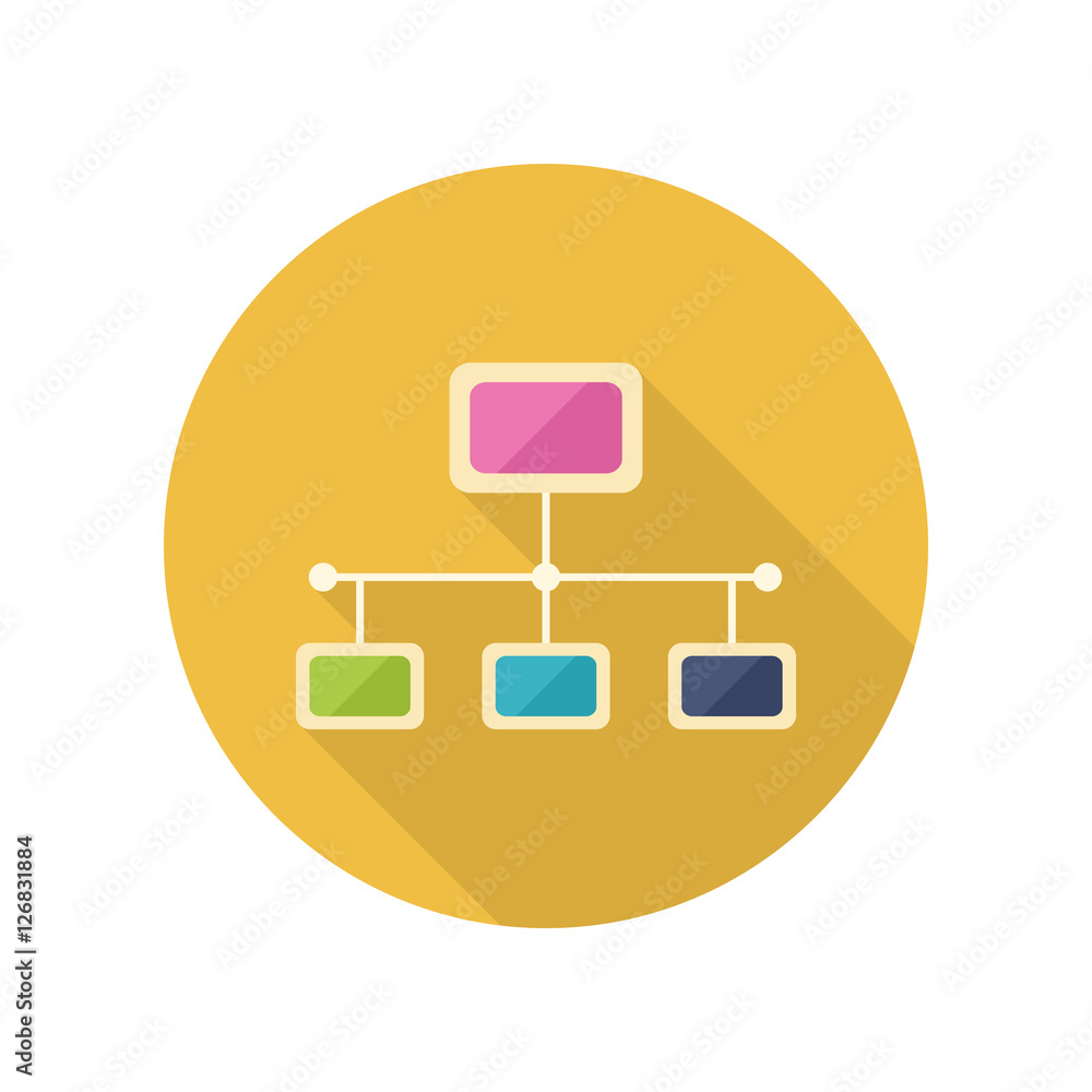 Poster network vector icon in flat style design