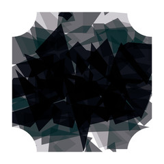 Polygonal figure icon. Geometric polygon and triangle theme. Vector illustration