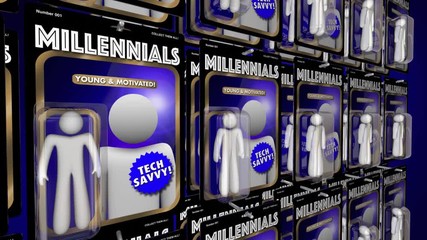 Millennials New Generation Youth Action Figures 3d Animation