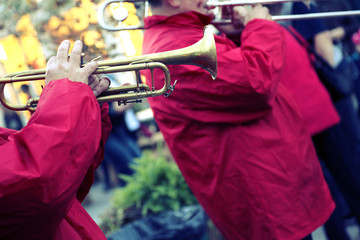 Performance of a jazz band