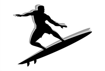 Man surfing Silhouette