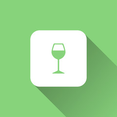 wine glass icon. flat style