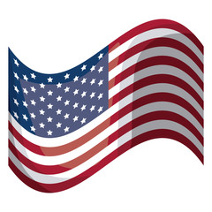 Obraz premium Usa flag icon. United nation country and american states theme. Isolated design. Vector illustration