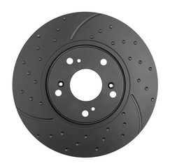 Brake disk on white background