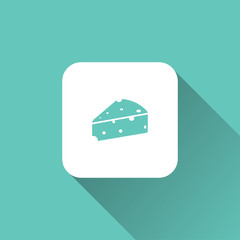 cheese icon. flat style