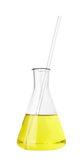 Test tube with yellow liquid