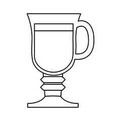 decorative cup silhouette icon vector illustration graphic design