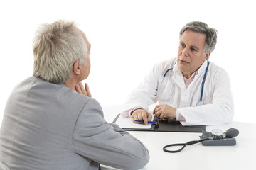 Attentive doctor listening to his patient