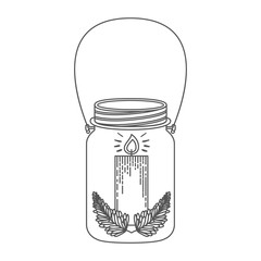 Mason jar icon. Christmas season decoration and celebration theme. Isolated design. Vector illustration