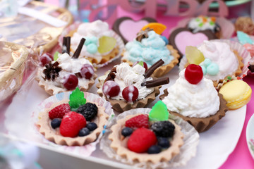 Handmade soap in the form of dessert
