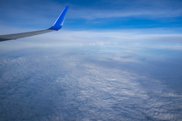 Naklejka na ściany i meble Beautiful cloud from airplane view