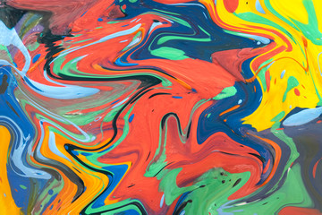 Close up of colorful simply abstract painting