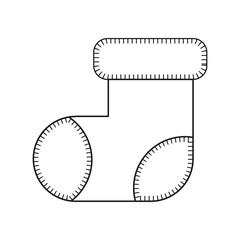 Boot icon. Christmas season decoration and celebration theme. Isolated design. Vector illustration