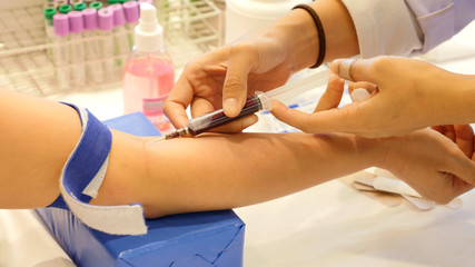 Nurse taking Real Blood samples (Phlebotomist) 1
