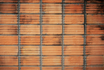 Vintage red brick wall for background