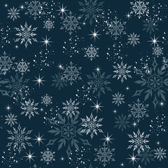 Naklejka na ściany i meble Seamless vintage Christmas pattern for gift wrap and fabric design