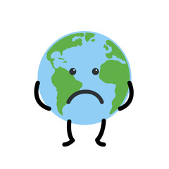 Earth globes isolated on white background