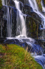 Fototapeta na wymiar Waterfall near Old Man of Storr